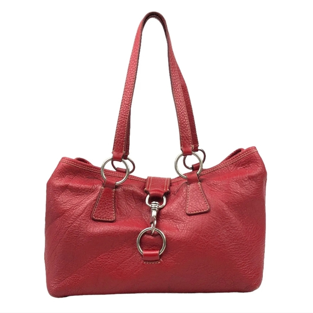 MIU MIU BAG HANDBAG RED LEATHER 117